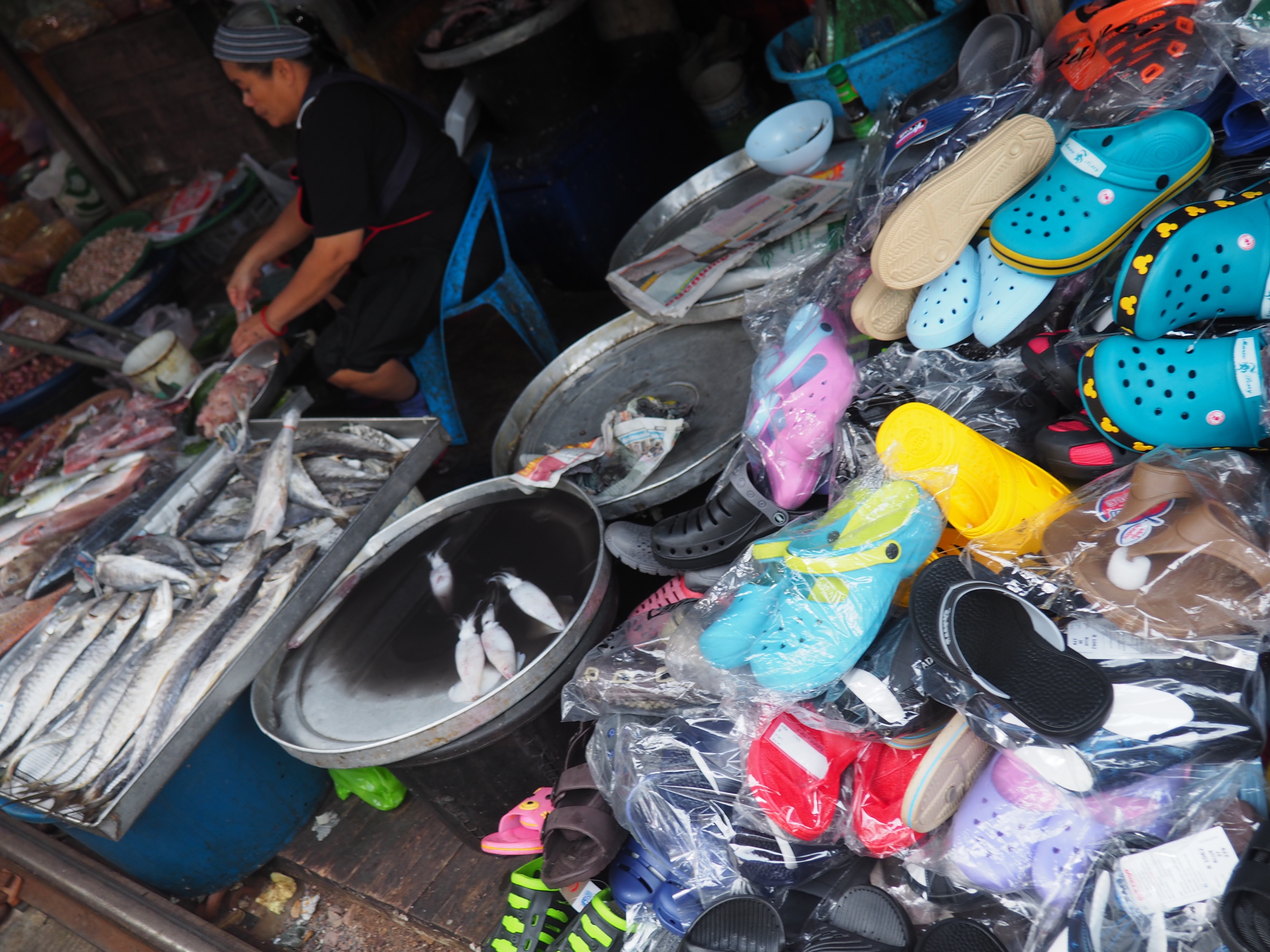 Thailand's Maeklong Railway Market: a market on an active railway travel | Shades of Pinck