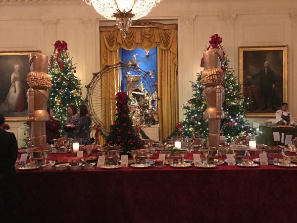 White house Christmas holiday party // Shades of pinck